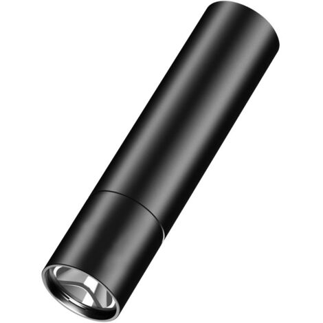 Lot de 2 lampes torches LED tactiques ultra-lumineuses, rechargeables (batterie et câble USB inclus), mini lampe stylo zoomable 3 modes, lampe torche de poche idéale pour le vélo, la randonnée, le cam (1/5)