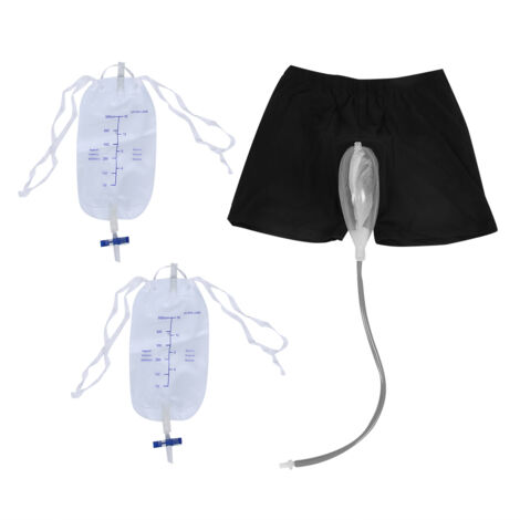 Poche à urine masculine, pantalon souple portable pour incontinence, poche à urine anti-fuites pour hommes