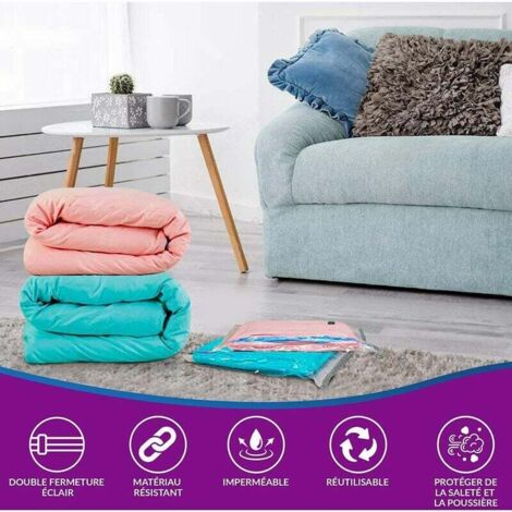 Sacs Sous Vide LIVAIA Lot De 3 - Housses Compression Gain De Place Pour Vêtements