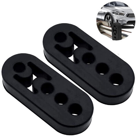 2 silentblocs de pot d'échappement universels en caoutchouc pour voiture, avec support de montage amortisseur et joint torique. (1/5)