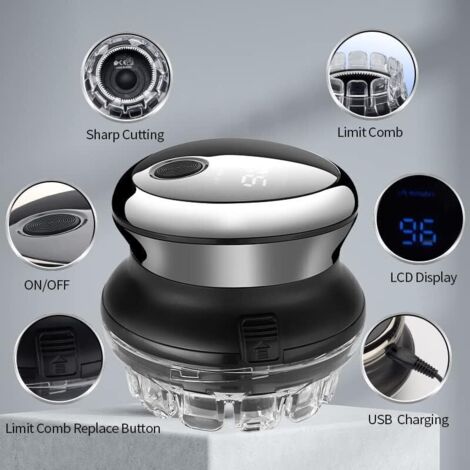 Rasoir électrique portable pour hommes, tondeuse à cheveux et barbe ...