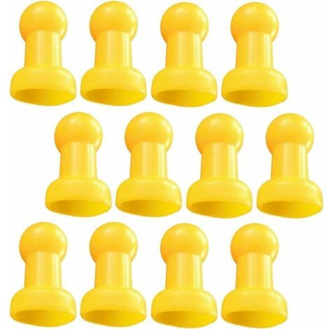 Lot de 12 embouts de poteaux de trampoline, accessoires pour trampoline, 8 x 5 cm, jaunes (1/4)