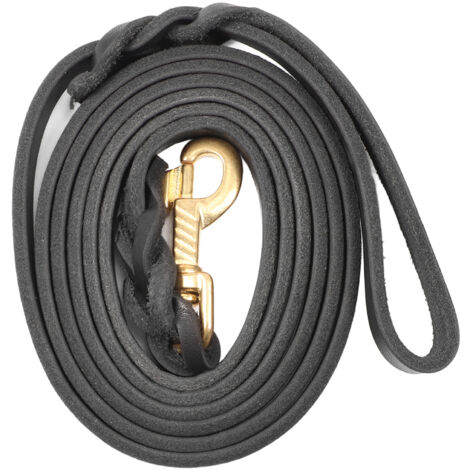 Laisse pour chien en cuir de vachette résistant, longue et souple, idéale pour le dressage des chiens de taille moyenne à grande.