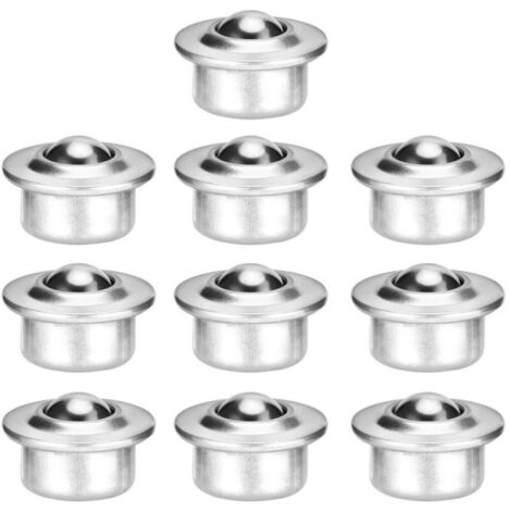 Lot de 10 roulettes de transfert en acier au carbone à roulement à billes universel pour l'industrie du transport de meubles (1/5)