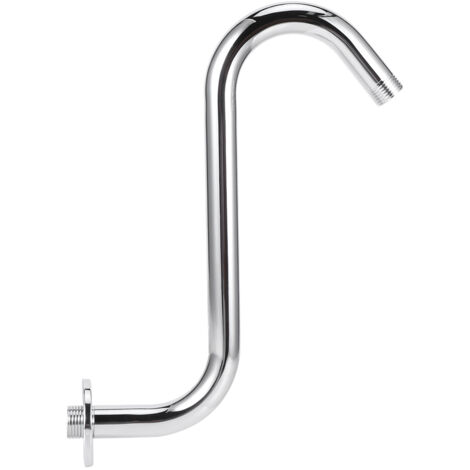 Support de bras de douche en col de cygne en acier inoxydable électroplaqué, 26 cm (1/5)