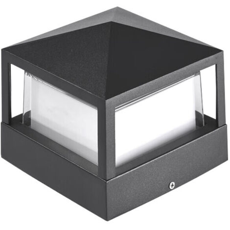 Éclairage sur poteau, pilier, borne lumineuse extérieure, colonne lumineuse pour villa, étanche IP65, en aluminium, pour jardin, pelouse, portail, clôture, entrée, blanc chaud