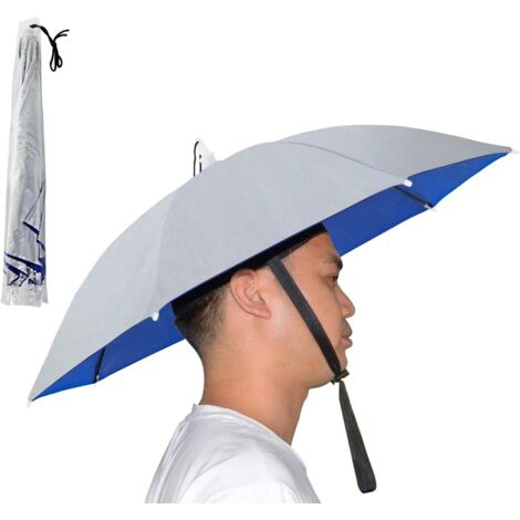 Chapeau-parapluie mains libres pour adultes et enfants, idéal pour la pêche, le golf et le jardinage, avec protection solaire.