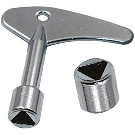 Lot de 2 clés triangulaires de 9 mm avec interrupteur triangulaire pour ascenseur électrique d'urgence à gaz (1/5)