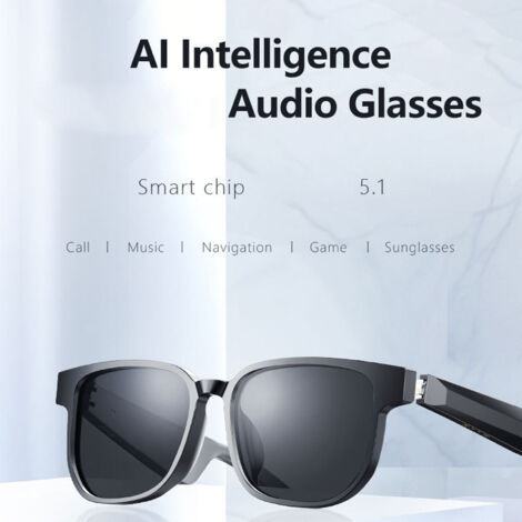 Lunettes Intelligentes AI Traducteur - Bluetooth, UV400 - 164 Langues, Appels, Musique - Autonomie Longue