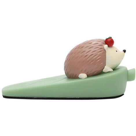 Butée de porte mignonne en forme d'animal, coupe-vent et antidérapante, hérisson décoratif et amusant.