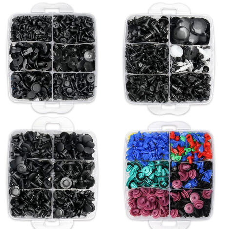 Assortiment de 1910 pièces pour voitures/véhicules, kit de fixation intérieure de portières avec clips