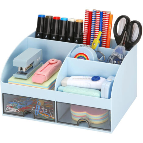 Organiseur de bureau et accessoires, organisateur de maquillage en plastique, porte-stylos de bureau, fournitures scolaires, de maison et de bureau (1/5)