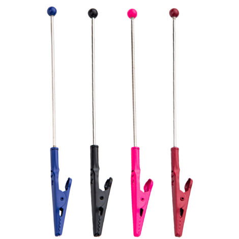 Pince crocodile multicolore en fil métallique, pince mémo en métal, pince crocodile à longue queue, pince photo, pince à cartes, accessoire de bureau pour bloc-notes, petite pince résistante (1/5)