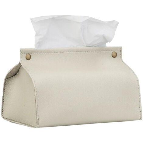 Boîte à mouchoirs de voiture, sac à mouchoirs en cuir PU de style européen, étui à mouchoirs anti-poussière pour la maison (1/5)