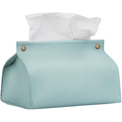 Boîte à mouchoirs de voiture, sac à mouchoirs en cuir PU de style européen, étui à mouchoirs anti-poussière pour la maison (1/5)