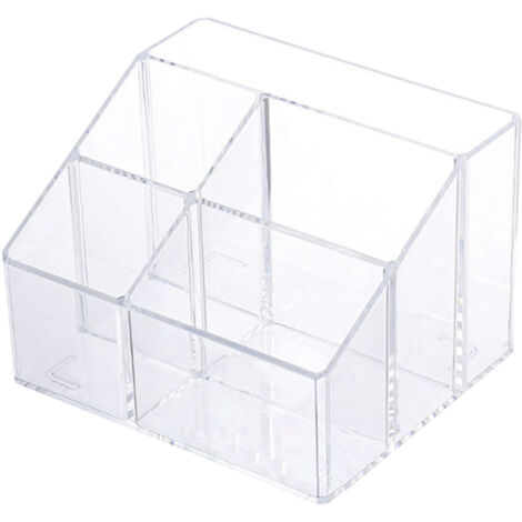 Organiseur de bureau, porte-stylo transparent et présentoir pour porte-stylo, idéal pour les bureaux, les écoles et les maisons. (1/5)