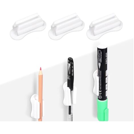Porte-stylo mural adhésif, porte-stylo de bureau, porte-stylo en silicone pour bloc-notes, porte-marqueur adhésif pour bureau, fournitures scolaires pour organiser le bureau de la classe (1/5)