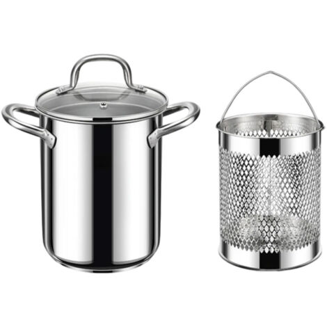 Casserole multifonction en acier inoxydable 304, poêle à frire profonde, ustensile de cuisine ménager idéal pour les frites, les calamars frits, les tempuras et les ragoûts.