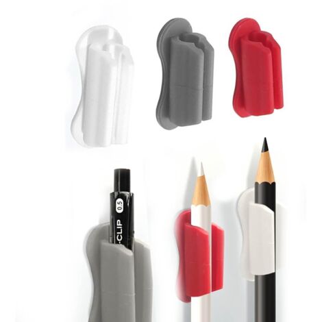 Porte-stylo mural pour bureau, porte-stylo adhésif, porte-stylo en silicone pour bloc-notes, porte-stylo adhésif pour marqueurs, porte-stylo pour bureau (1/5)