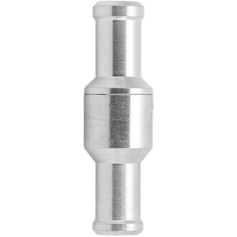 Clapet anti-retour unidirectionnel en alliage d'aluminium argenté pour conduites de carburant eau, huile, diesel, essence, 10 mm / 0,39 po (1/5)