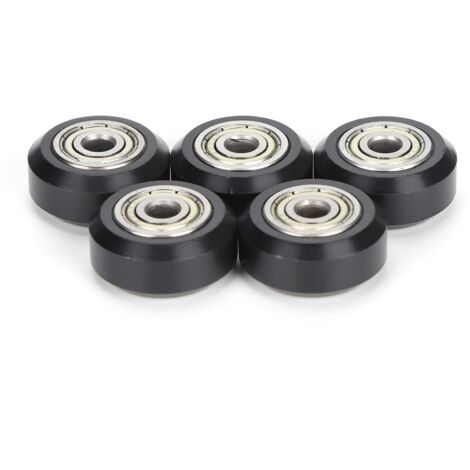 Lot de 5 poulies POM 625zz à roulement passif, compatibles avec imprimante 3D (noir) (1/5)