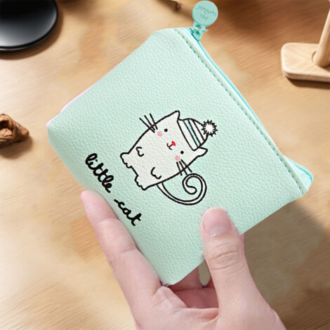 Porte-Monnaie à Fermeture Éclair Pour Femme - Petit Sac Cosmétique Tortue Moderne Avec Dragonne