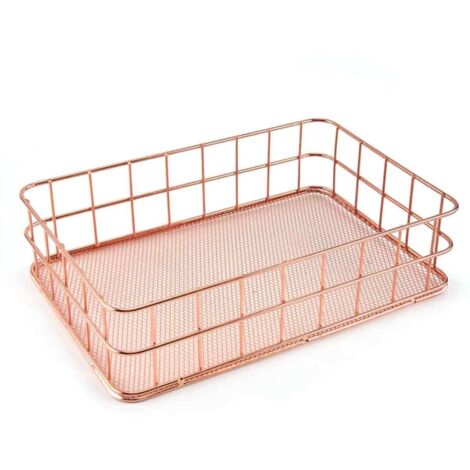 panier de rangement en fer pour cosmétiques de bureau, bijoux, papeterie, traitement du métal