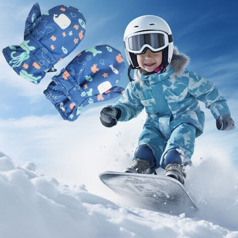 Gants d'hiver pour tout-petits garçons et filles - Moufles de ski pour