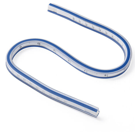 Règle courbe flexible, outil de mesure pour le dessin, la peinture, le graphisme et la conception de vêtements (50 cm) (1/5)