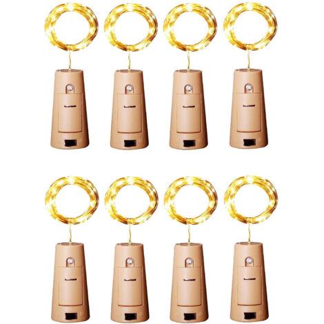 8 lampes LED multicolores à piles bouton - portée de 2 mètres (20 LED) - 8 lampes LED multicolores à piles bouton - portée de 2 mètres (20 LED) (1/5)