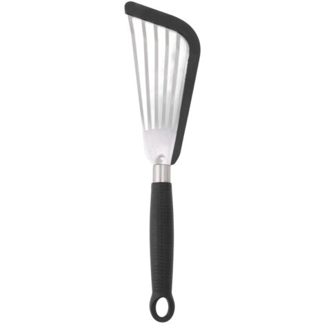 Spatule à poisson en silicone, spatule à fente en acier inoxydable avec revêtement antiadhésif pour frire le steak, les œufs et le noir d'œuf. (1/5)