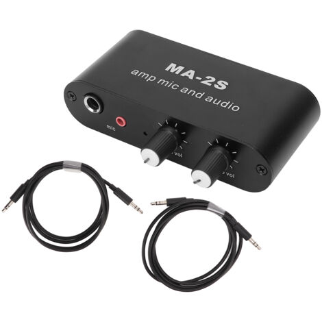 Petit préamplificateur audio stéréo à 3 ports de sortie, amplificateur de casque en aluminium et ABS pour haut-parleur (1/5)