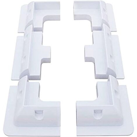 Lot de 6 supports de panneau solaire en ABS pour panneaux solaires, kit de support d'angle sans perçage pour toits de camping-car, caravanes, véhicules, camping-cars, abris de jardin, garages (1/5)