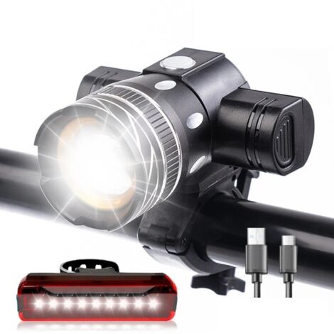 5000 Lumen Bike Headlight, Rechargeable, Waterproof LED Bike Light, High Brightness 6 Hours, Road Cycling Mountain Safety Suburban Flashlight with 3 Modes
