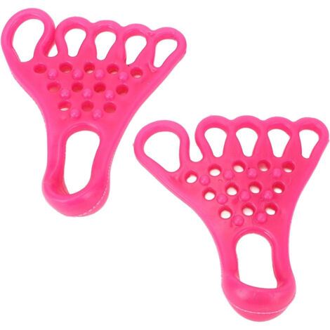 Ceinture d'étirement des orteils rose correctrice en forme de griffe pour redresser et étirer les orteils et détendre les muscles des pieds (1/5)
