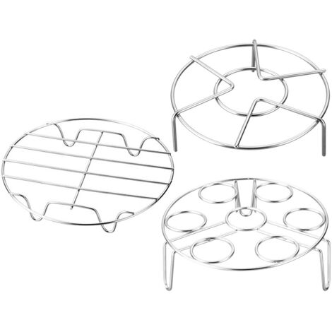 Plateau de service rond en acier inoxydable 304 pour la cuisson à la vapeur des œufs (1/5)