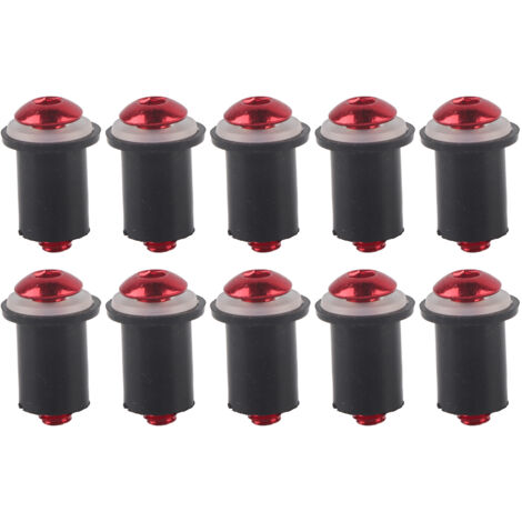 10 vis hexagonales intérieures M5 universelles pour pare-brise de moto (rouge) (1/5)