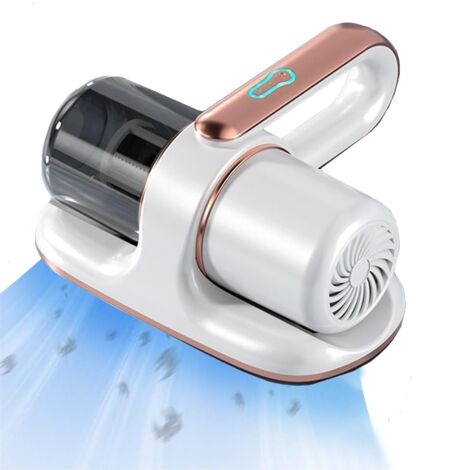 Aspirateur UV sans fil pour la maison, en promotion. Puissant et compact, il stérilise et élimine les acariens. Blanc. Livré avec 2 filtres. (1/5)