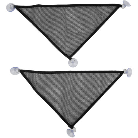Lot de 2 hamacs pour reptiles, hamac triangulaire en maille avec ventouses pour iguanes, anolis, geckos et serpents, noir, taille L. (1/5)