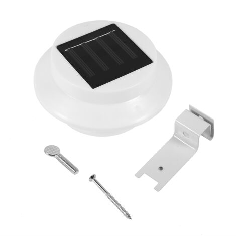 Lampe solaire extérieure à 3 LED, murale, pour jardin, allée ou clôture (blanc chaud) (1/5)
