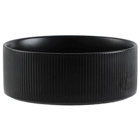 Gamelle en céramique pour chien - Récipient robuste et durable pour l'eau et la nourriture de votre animal, compatible lave-vaisselle, style moderne - Noir (1/5)