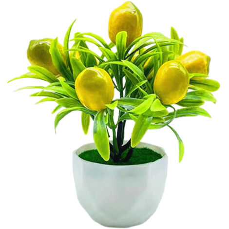 Décoration de bureau simulant un arbre fruitier en pot, plantes artificielles adaptées à la décoration de bureau et de maison, accessoires photo (1/5)