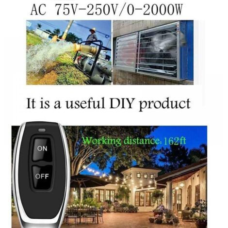 Télécommande Sans Fil Interrupteur 8-36V - Pour Actionneur Linéaire, Moteur DC, Portée 30m, Charge 10A - 2