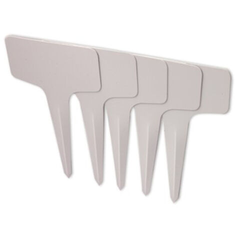 100 étiquettes de jardin en PVC blanc, pour le tri des plantes, avec plaque d'écriture en plastique. (1/5)