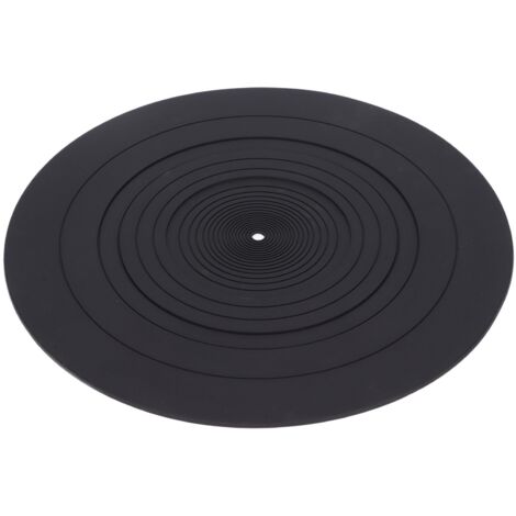 Tapis de platine vinyle 12 pouces antistatique et anti-vibrations en caoutchouc pour toutes les platines vinyles.