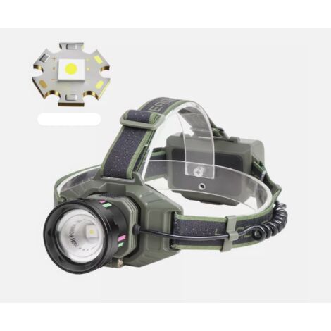 Lampe frontale LED ultra-lumineuse rechargeable par USB pour le camping et la pêche