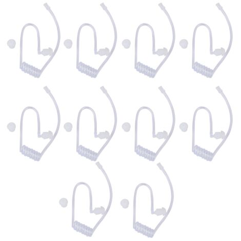 Lot de 10 tubes de bobine acoustique de rechange pour oreillettes de talkie-walkie et casques radio bidirectionnels