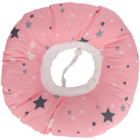Coussin de soutien pour piercing d'oreille en forme de beignet rose en coton résistant (1/5)
