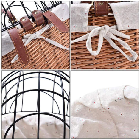 Panier De Vélo Avant Pour Chien Extensible Et Pliable | Jusqu'à 10 Kg | 4 Ouvertures Et Fenêtres En Maille | Sac De Transport Multi-usage