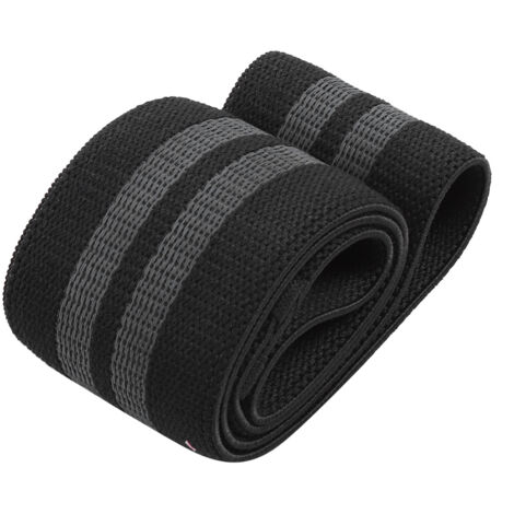 Ceinture de musculation élastique avec résistance pour les hanches, idéale pour les squats et le renforcement musculaire (Noir) M